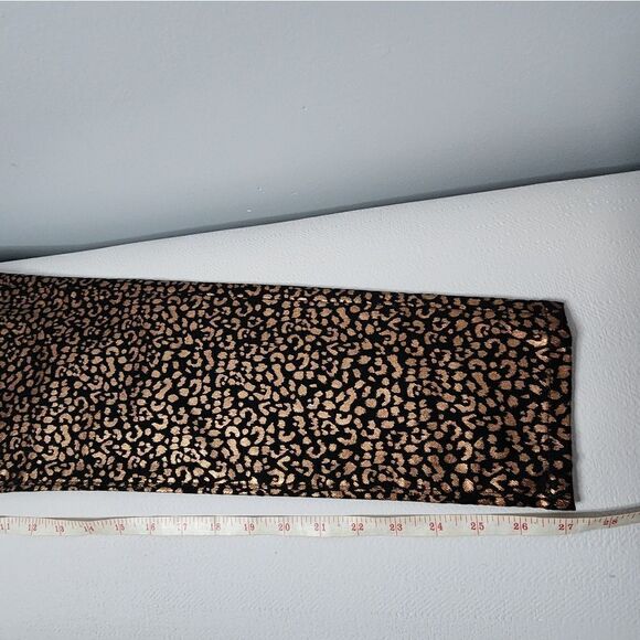 Banana Republic Skinny Jeans Womens Size 27 Leopard Metallic Mid Rise Ankle New - Picture 3 of 6
